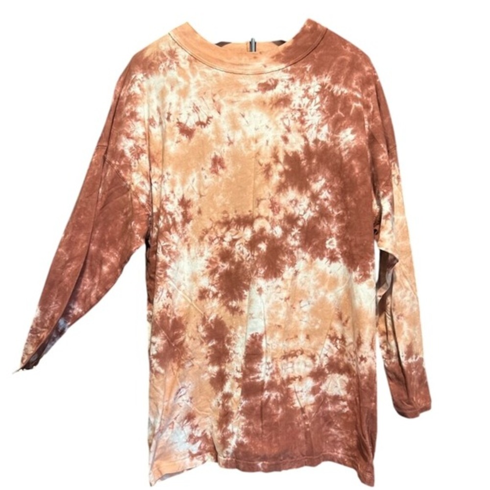 Urban Outfitters Tie Dye Long Sleeve Relaxed Fit Oversized Tunic Top